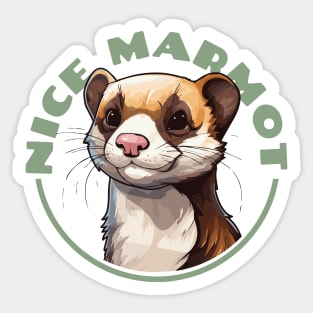 Nice Marmot Funny ferret Big Lebowski The Dude Quote Sticker